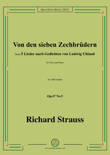 Richard Strauss-Von den sieben Zechbrüdern,in e flat minor