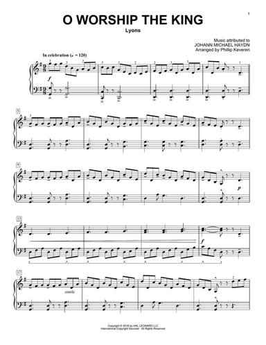 O Worship The King (arr. Phillip Keveren)