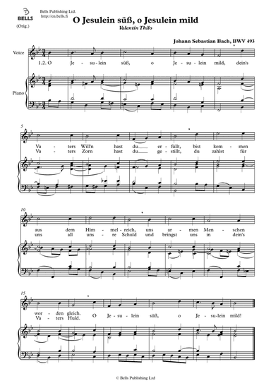 O Jesulein suess, o Jesulein mild, BWV 493