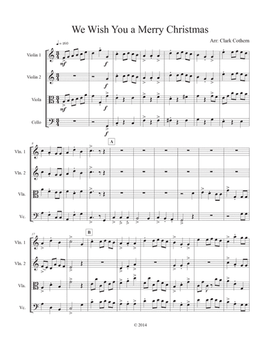We Wish You a Merry Christmas (String Quartet)