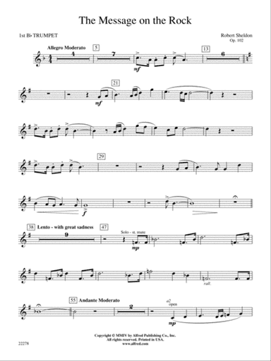 The Message on the Rock: 1st B-flat Trumpet