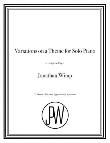 Variations on a Theme for Solo Piano