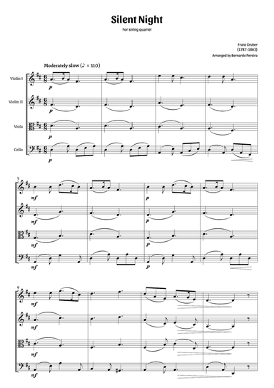 Silent Night (for string quartet)