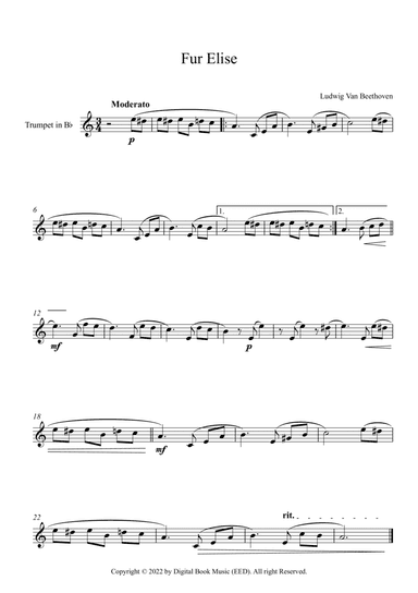 Fur Elise - Ludwig Van Beethoven (Trumpet)