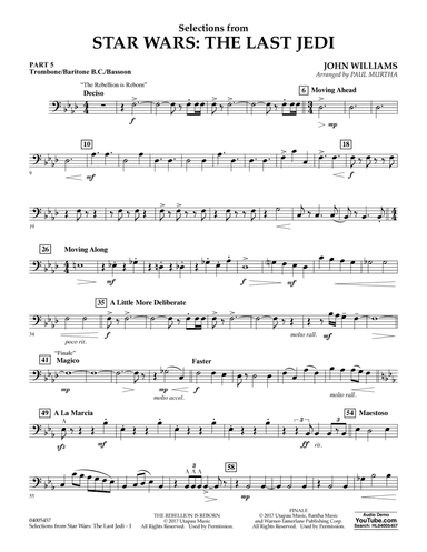 Selections from Star Wars: The Last Jedi - Pt.5 - Trombone/Bar. B.C./Bsn.