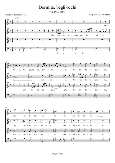Dormite begli occhi (from Orfeo)