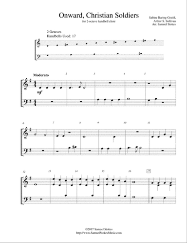 Onward, Christian Soldiers - for 2-octave handbell choir