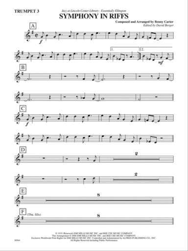 Symphony in Riffs: 3rd B-flat Trumpet