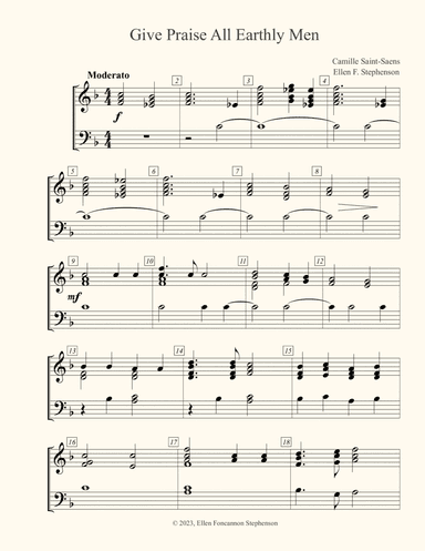 Give Praise All Earthly Men - Score Only