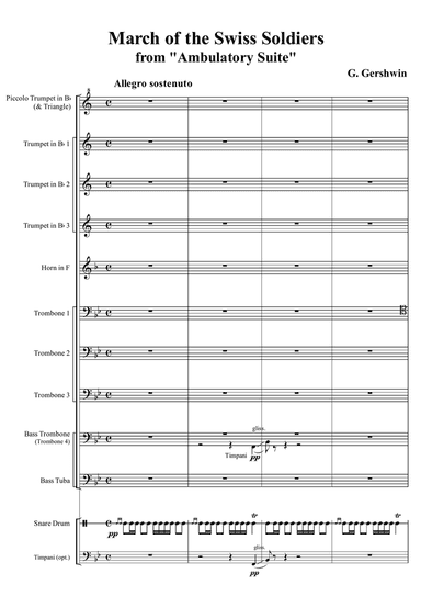 G. Gershwin - March of the Swiss Soldiers from 'Ambulatory Suite', arr. for Brass Ensemble
