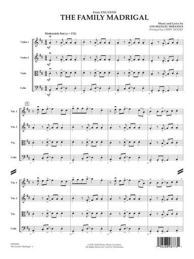 The Family Madrigal (from Encanto) (arr. Larry Moore) - Conductor Score (Full Score)