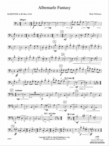 Albemarle Fantasy: (wp) B-flat Baritone B.C.