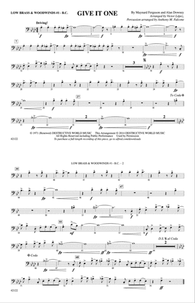 Give It One: Low Brass & Woodwinds #1 - Bass Clef