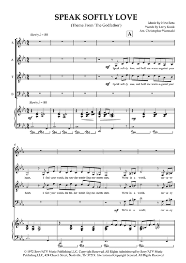 Speak Softly, Love (love Theme)