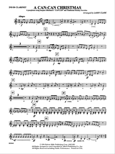A "Can Can" Christmas: 2nd B-flat Clarinet
