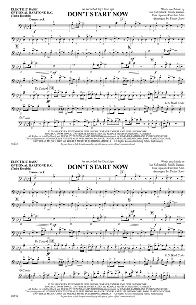 Don't Start Now: Electric Bass