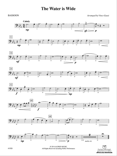 The Water Is Wide: Bassoon