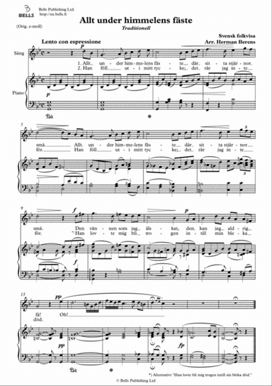 Allt under himmelens faste (G minor)