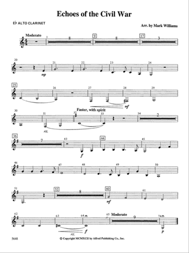Echoes of the Civil War: E-flat Alto Clarinet