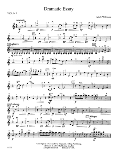 Dramatic Essay: 1st Violin