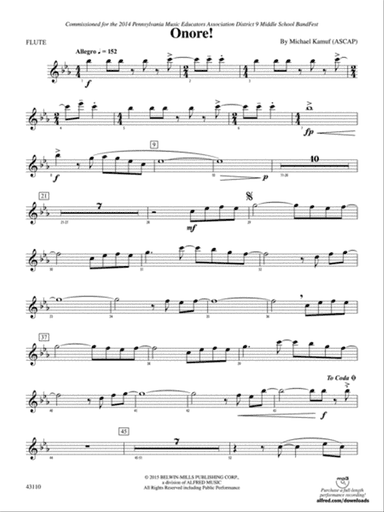 Onore!: Flute