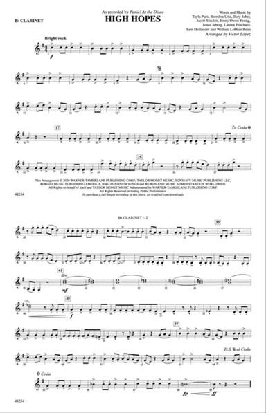 High Hopes: 1st B-flat Clarinet