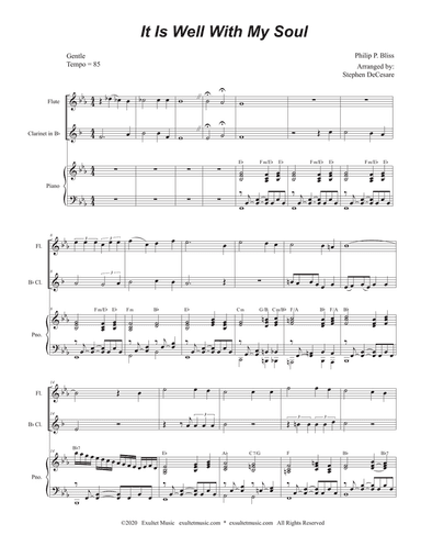 It Is Well With My Soul (Duet for Flute & Bb-Clarinet)
