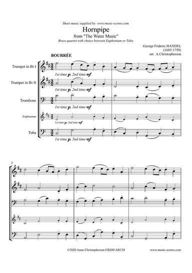 Hornpipe from the Water Music - Brass Quartet