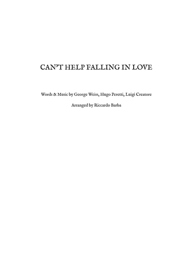 Can't Help Falling In Love