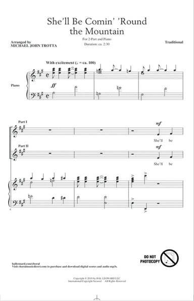 She'll Be Comin' Around The Mountain (arr. Michael John Trotta)
