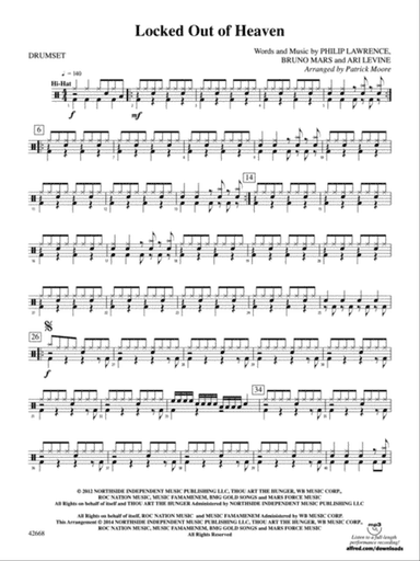 Locked Out of Heaven: Drums
