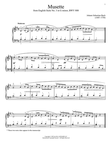 Musette In G Major, BWV 808
