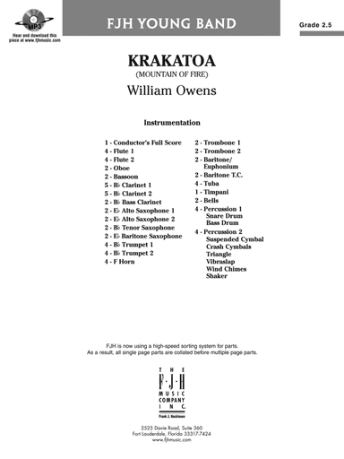 Krakatoa: Score