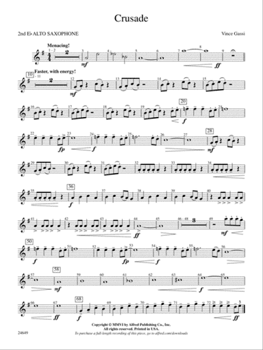 Crusade: 2nd E-flat Alto Saxophone