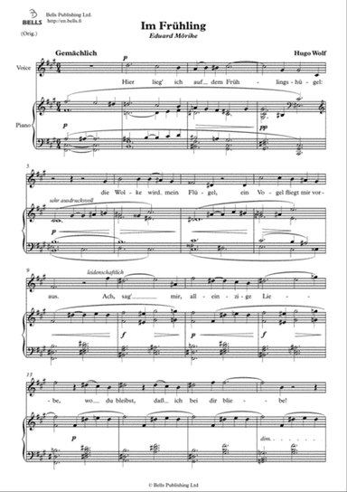 Im Fruhling (Original key. F-sharp minor)