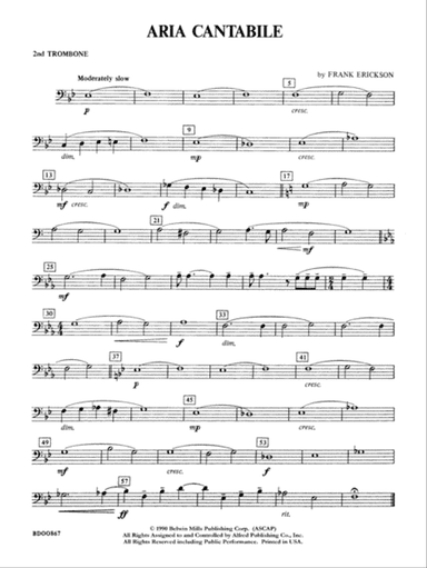 Aria Cantabile: 2nd Trombone