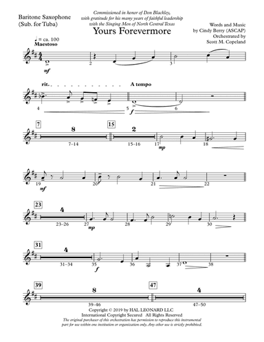 Yours Forevermore - Bari Sax (sub. Tuba)