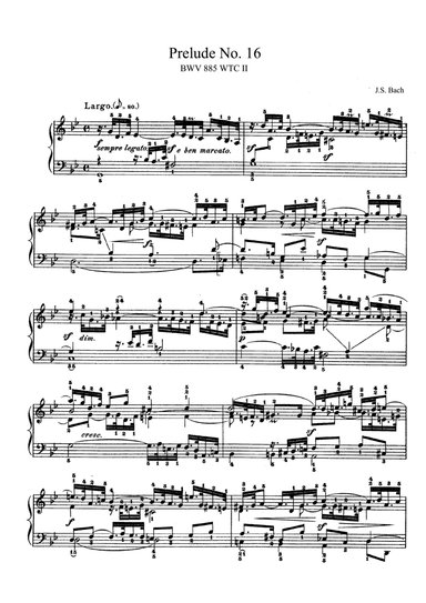Bach Prelude and Fugue No. 16 BWV 885 in G Minor The Well-Tempered Clavier Book II