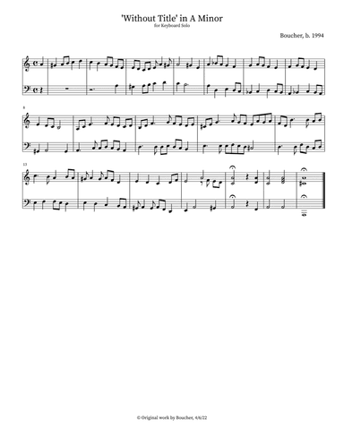 'Without Title' in A Minor