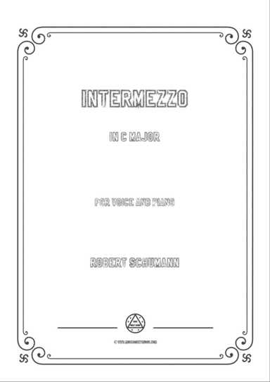 Schumann-Intermezzo in C Major,for Voice and Piano