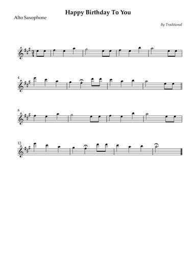 Happy Birthday To You