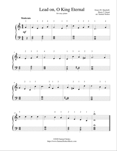 Lead on, O King Eternal - for easy piano