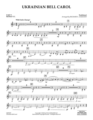 Ukrainian Bell Carol - Pt.5 - Baritone T.C.