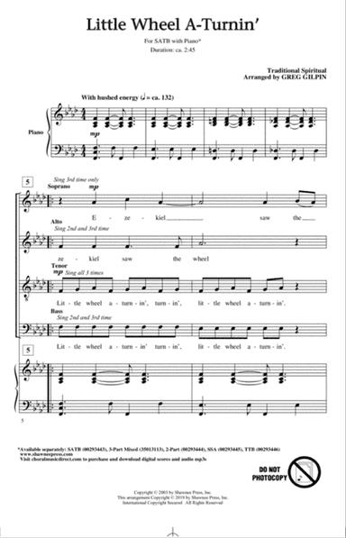 Little Wheel A-Turnin' (arr. Greg Gilpin)