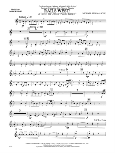 Rails West! (A Tale of the Odessa Puddle Jumper): (wp) 2nd Horn in E-flat