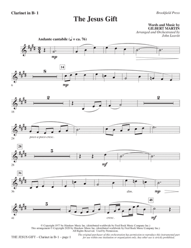 The Jesus Gift (arr. John Leavitt) - Bb Clarinet 1