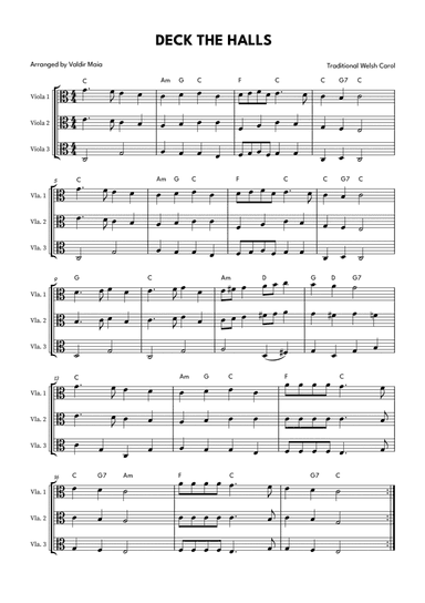 Deck The Halls - Viola Trio