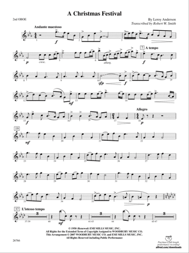 A Christmas Festival: 2nd Oboe