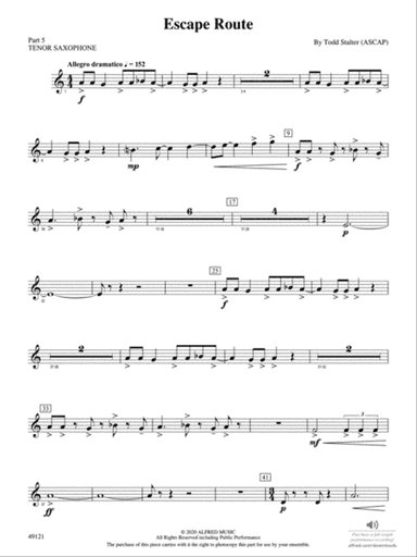 Escape Route: Part 5 - Tenor Saxophone