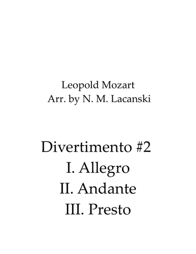 Divertimento #2